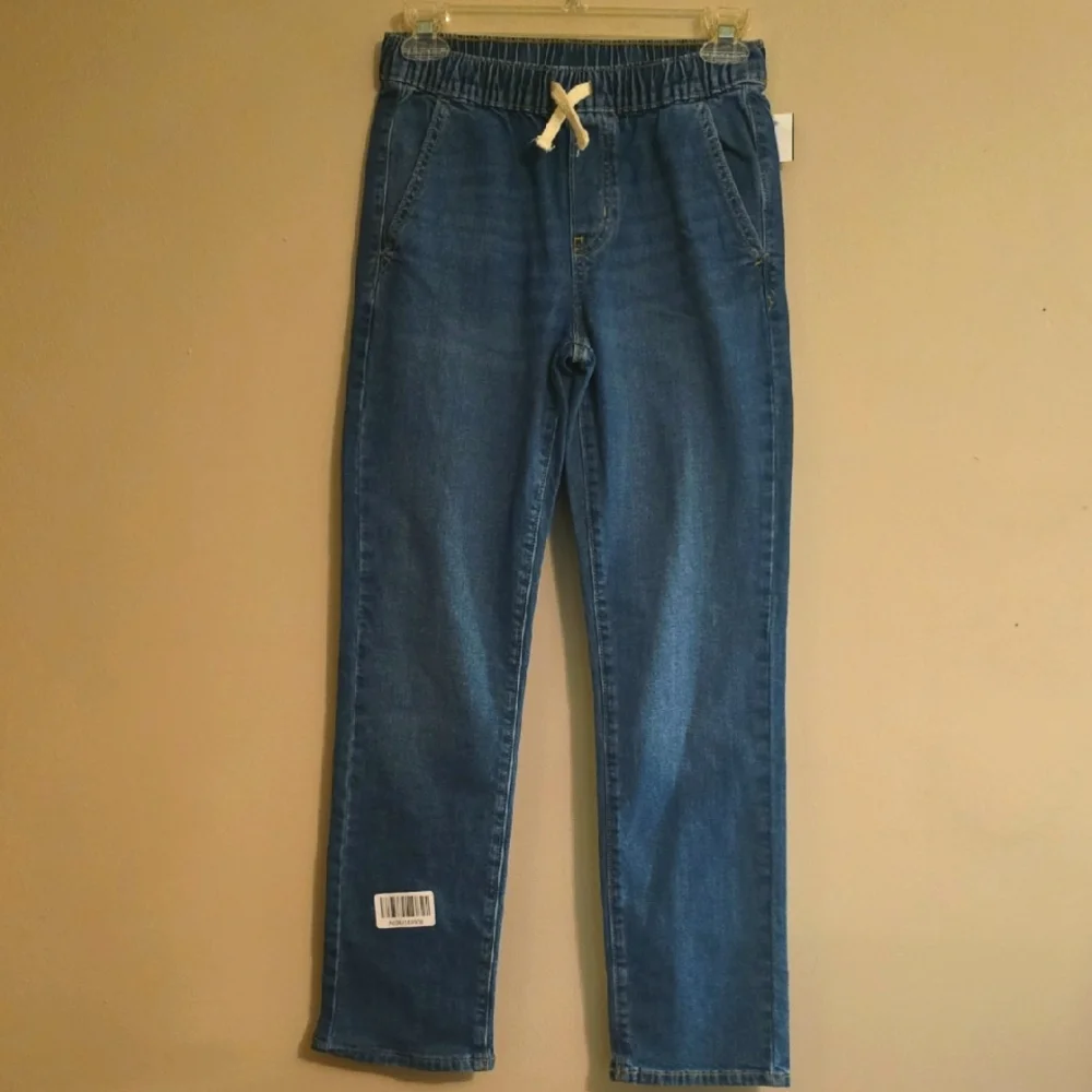 New Old Navy Kids Size Large 10- 12 Drawstring Medium Wash‎ Jeans